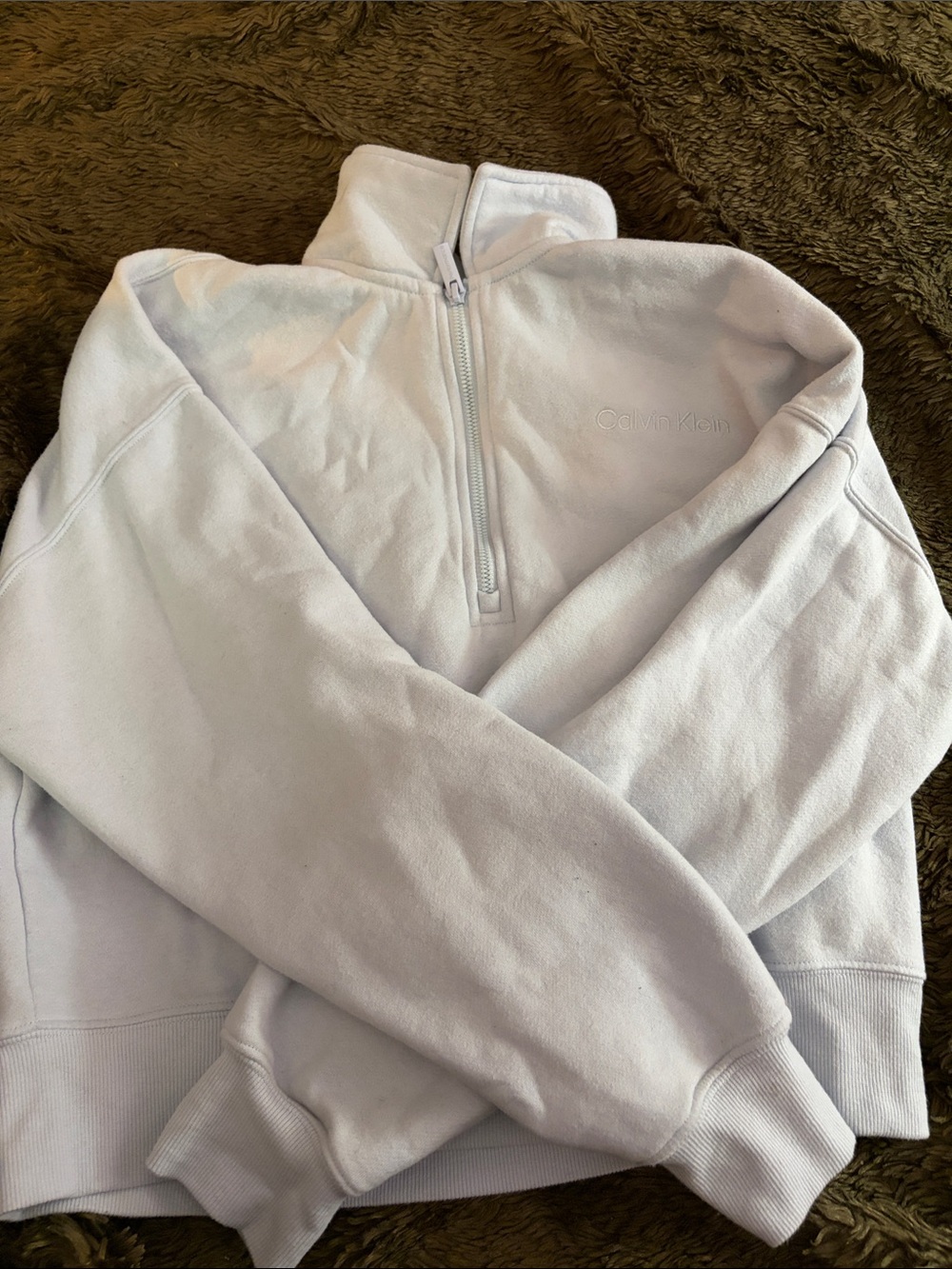 Calvin Klein Pale Blue Half-Zip Pullover